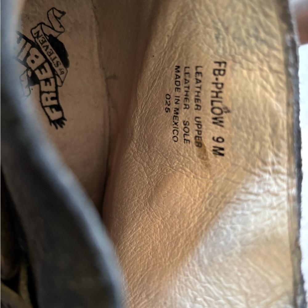 Freebird Phlow by Steven Black and Gold Leather Harness Ankle Boots. W 9. Nice! - Picture 10 of 10